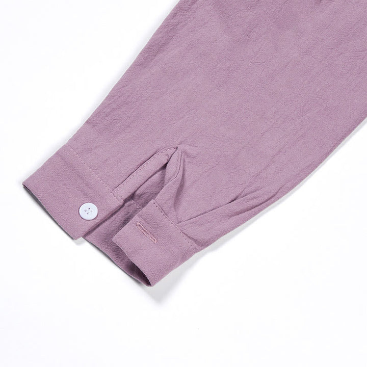 Buddha Stones 2点セット 長袖シャツ ポケット付きトップス ドローストリングパンツ 瞑想用コットンリネン服 レディース セット - image 61