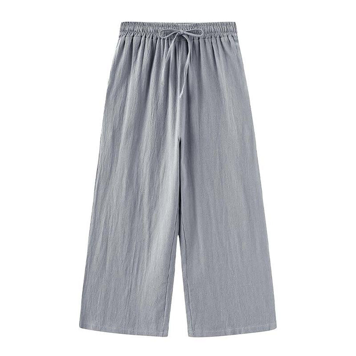 Buddha Stones 2点セット 長袖シャツ ポケット付きトップス ドローストリングパンツ 瞑想用コットンリネン服 レディース セット - image 51