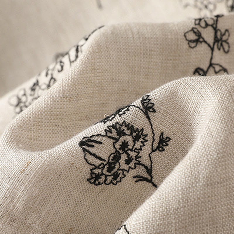 Buddha Stonesレディース 刺繍入り カエルボタン 長袖 コットン 中綿ジャケット ポケット付き - image 11