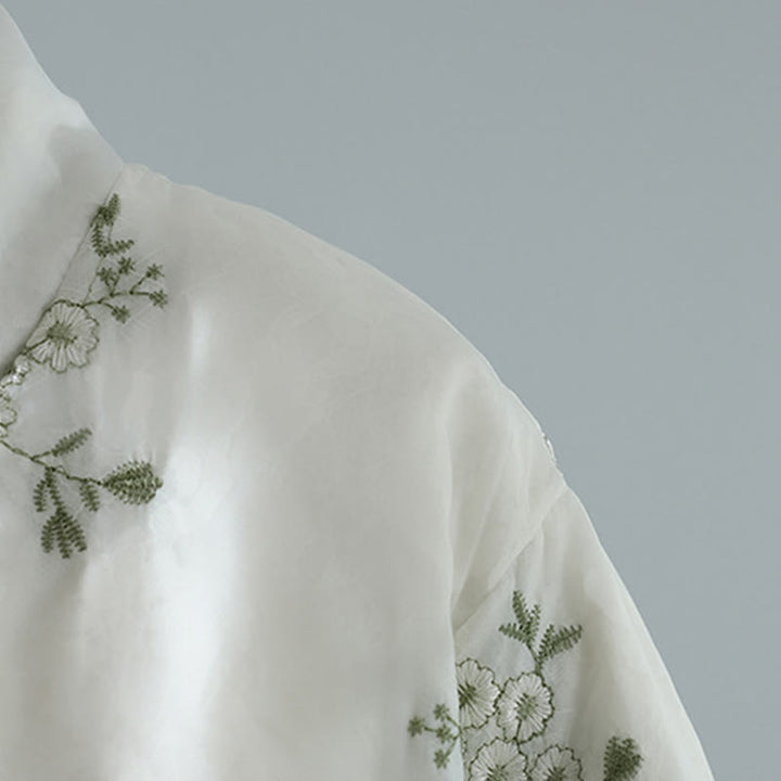 Buddha Stonesレディース 刺繍入り カエルボタン 長袖 コットン 厚手 ジャケット ポケット付き - image 11