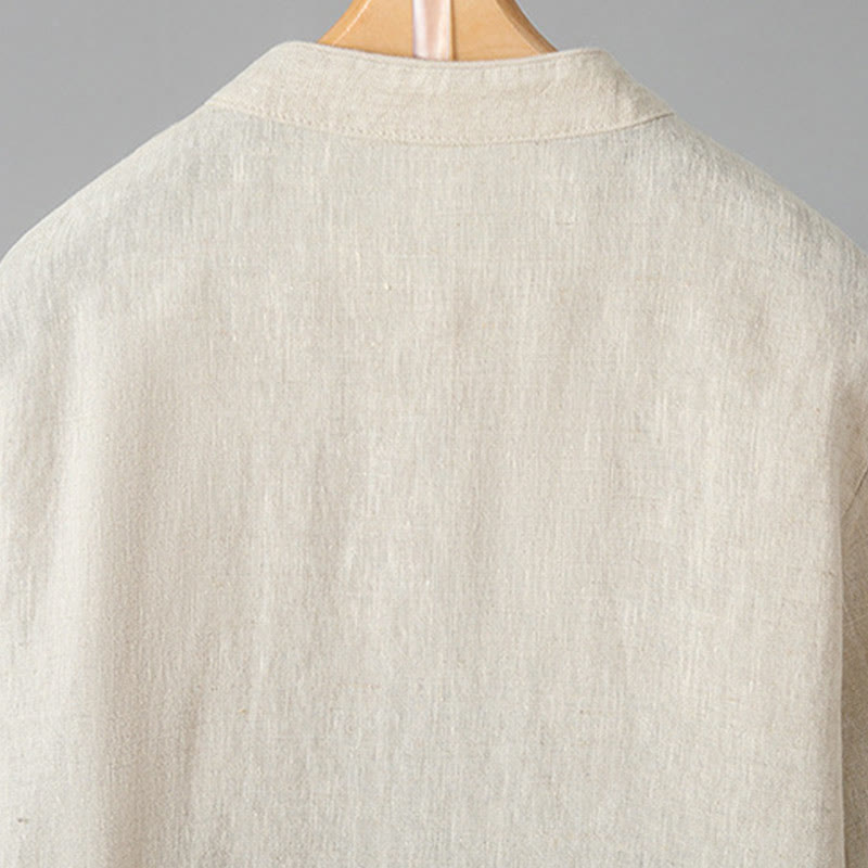 Buddha Stonesカジュアル レディース 刺繍 長袖 スタンドカラー コットンシャツ - image 5