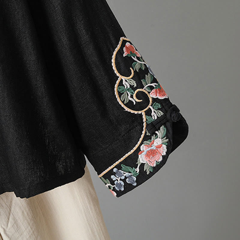Buddha Stonesカジュアル レディース 刺繍 長袖 スタンドカラー コットンシャツ - image 21