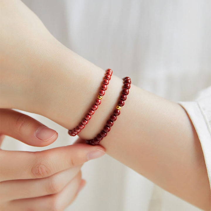 Buddha Stones925スターリングシルバー 辰砂ビーズ良縁祈願ブレスレット - image 15