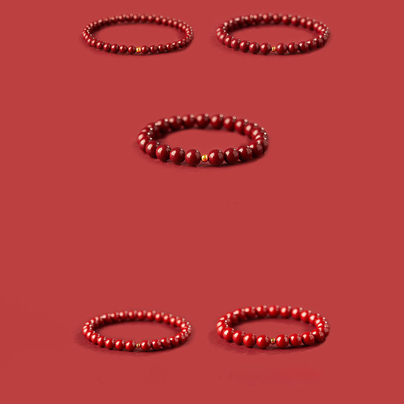 Buddha Stones925スターリングシルバー 辰砂ビーズ良縁祈願ブレスレット - image 14