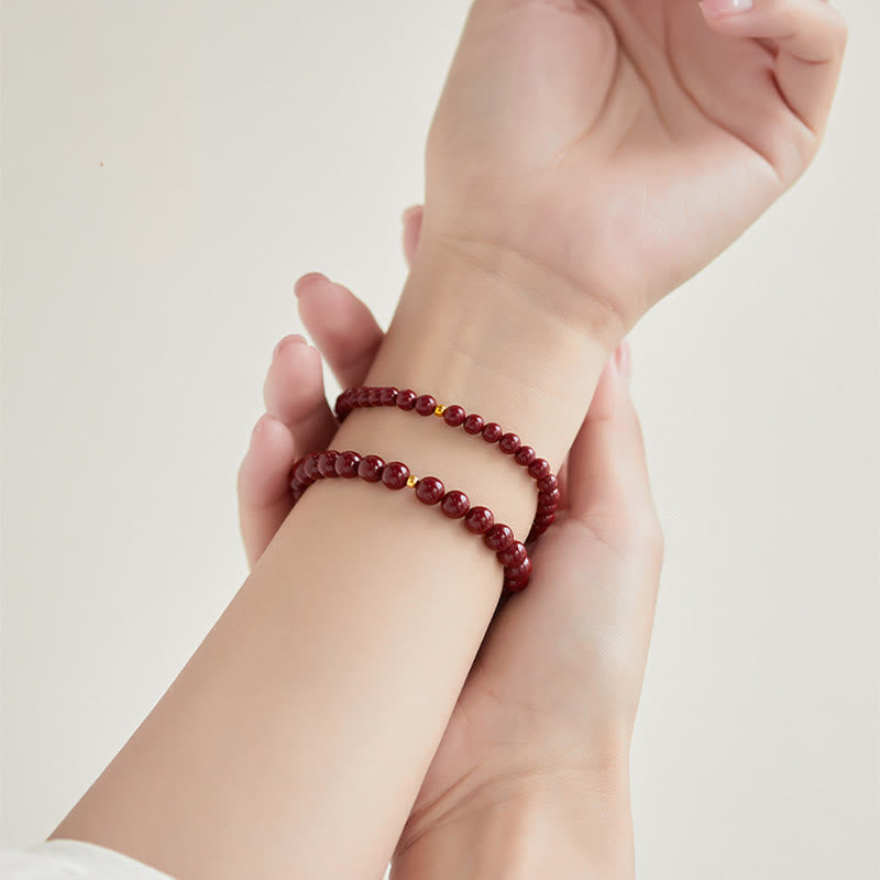 Buddha Stones925スターリングシルバー 辰砂ビーズ良縁祈願ブレスレット - image 16