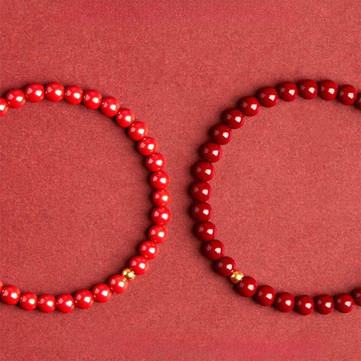 Buddha Stones925スターリングシルバー 辰砂ビーズ良縁祈願ブレスレット - image 10