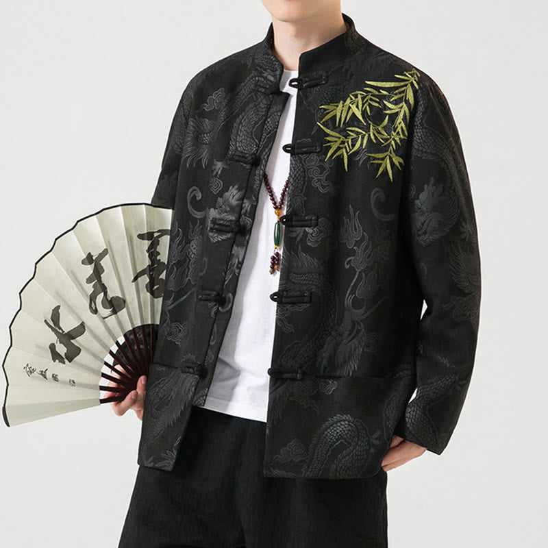 Buddha Stones竹 龍 カエルボタンデザイン 長袖 メンズジャケット - image 6