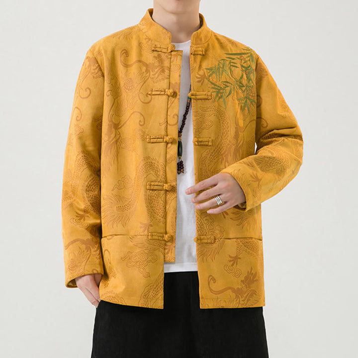 Buddha Stones竹 龍 カエルボタンデザイン 長袖 メンズジャケット - image 11