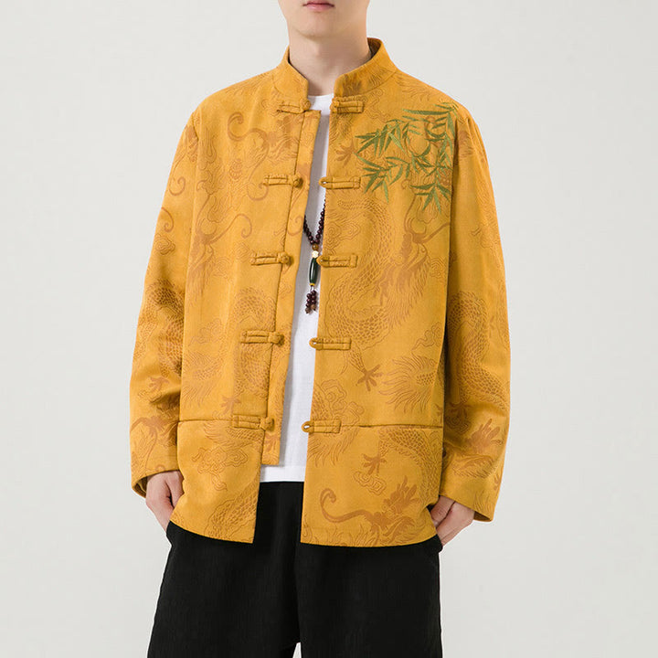Buddha Stones竹 龍 カエルボタンデザイン 長袖 メンズジャケット - image 14