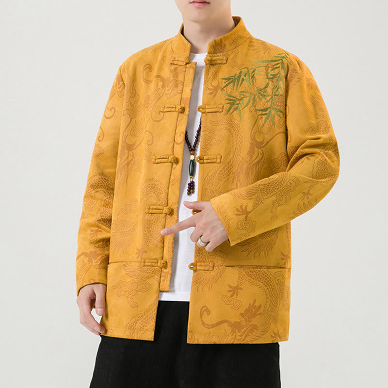 Buddha Stones竹 龍 カエルボタンデザイン 長袖 メンズジャケット - image 16