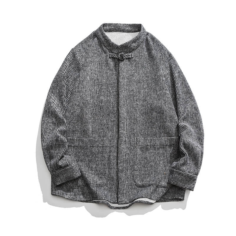 Buddha Stones無地 フロッグボタン 長袖 メンズ コットン コーデュロイ ジャケット ポケット付き - image 31