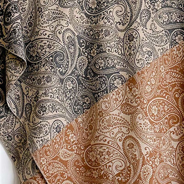 Buddha Stones冬用 保温 カラーマッチング ペイズリー 蔓柄 タッセル 心地よいスカーフ ショール - image 11
