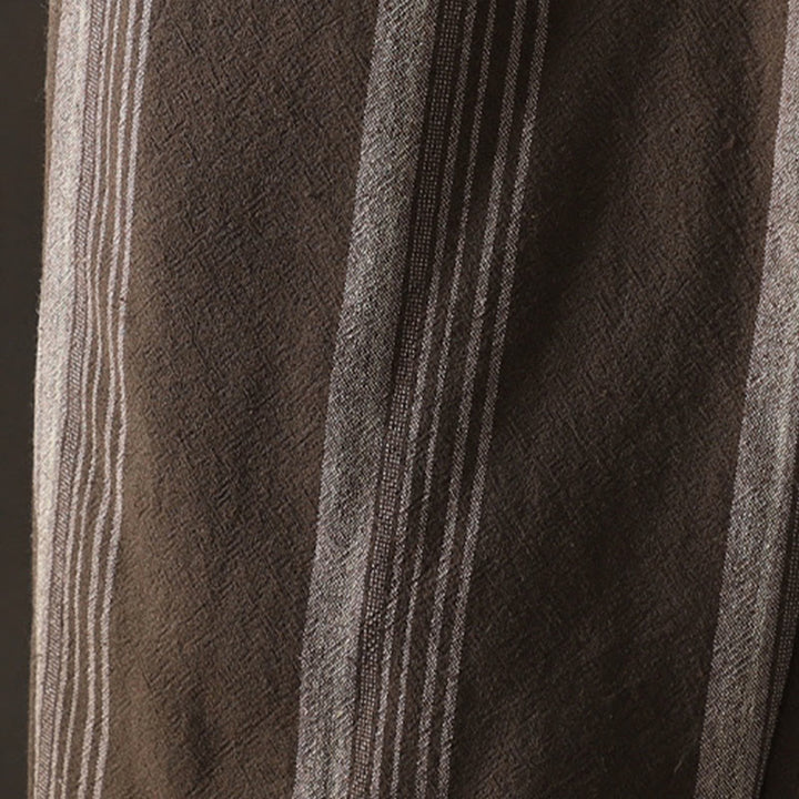 Buddha Stones通勤用サーマルストライプコットンコーデュロイレディースハーレムパッド入りパンツ（ポケット付き） - image 6