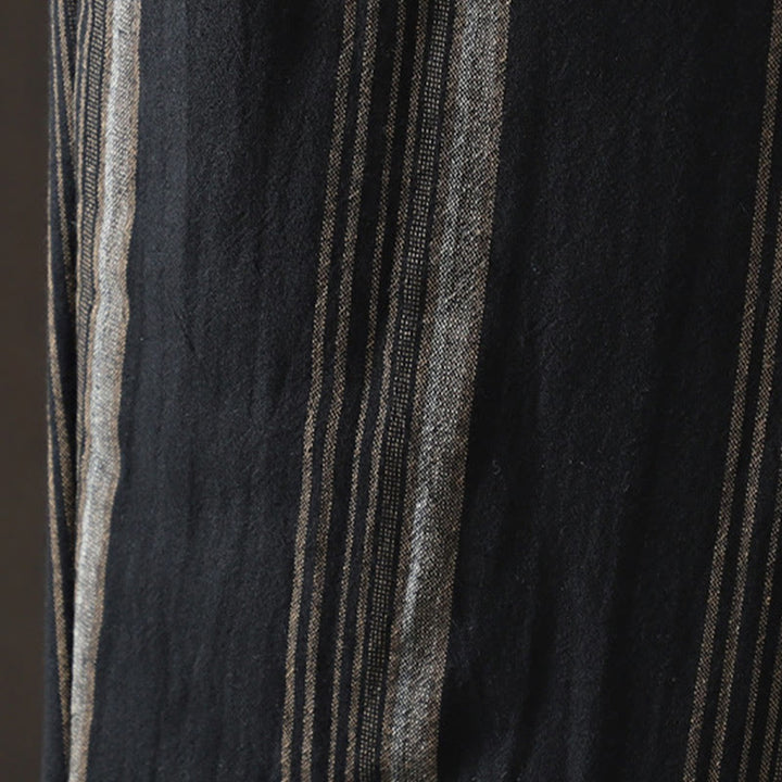 Buddha Stones通勤用サーマルストライプコットンコーデュロイレディースハーレムパッド入りパンツ（ポケット付き） - image 12