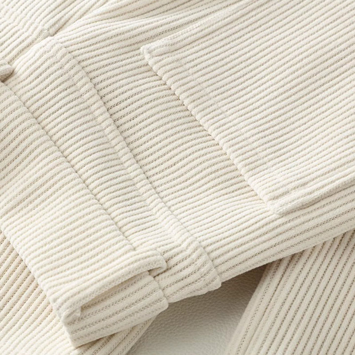 Buddha Stones冬用ストレートレッグデザイン コットンコーデュロイ レディース ワイドレッグパンツ ポケット付き - image 3