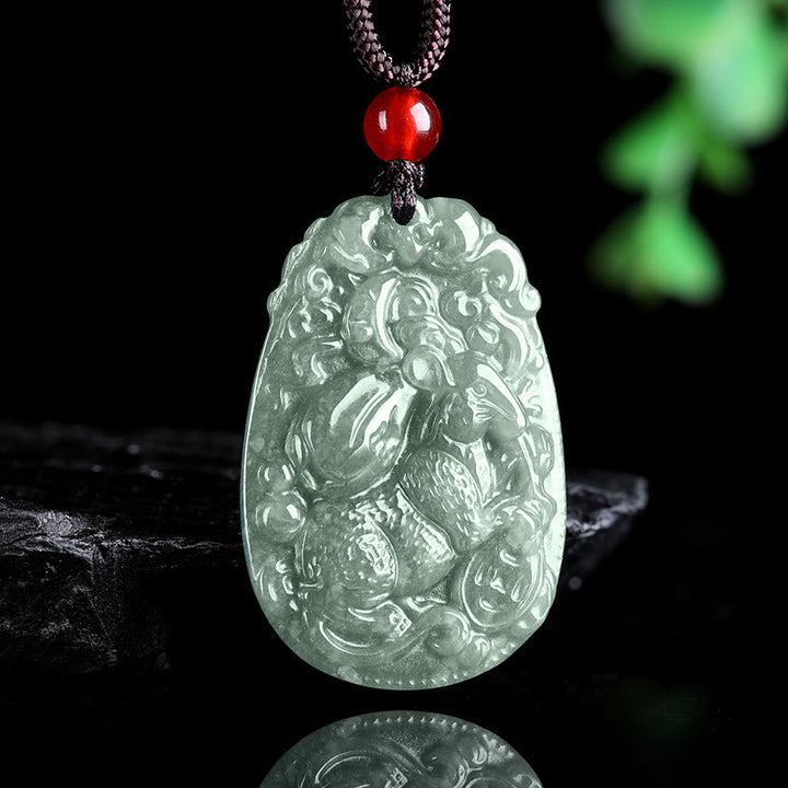Buddha Stones中国の十二支 翡翠 午年 幸運 ロープ ネックレス ペンダント - image 8