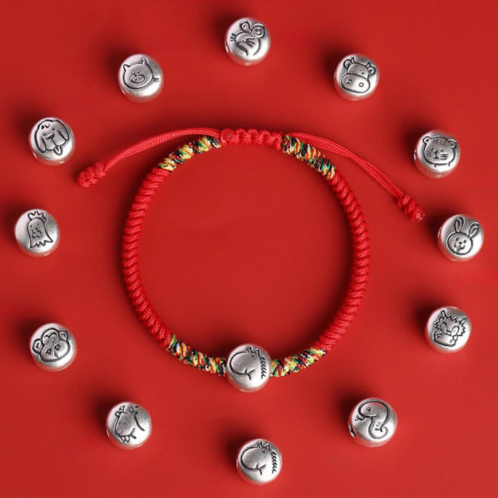 Buddha Stones999スターリングシルバー 中国十二支 馬年赤紐強さ 編み込みブレスレット - image 30