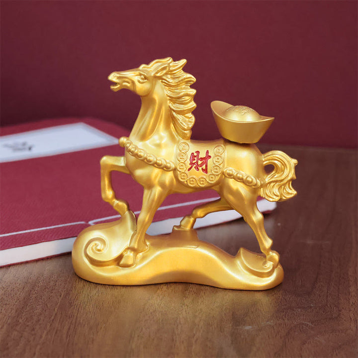 Buddha Stones中国十二支 馬 チャーム 銅貨幸運繁栄豊かさ家の装飾 - image 4