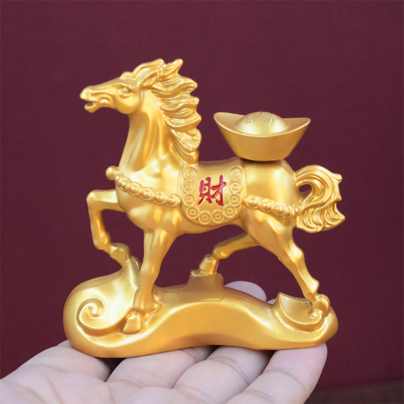 Buddha Stones中国十二支 馬 チャーム 銅貨幸運繁栄豊かさ家の装飾 - image 7