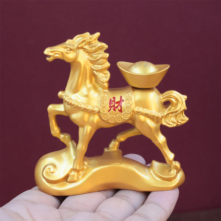Buddha Stones中国十二支 馬 チャーム 銅貨幸運繁栄豊かさ家の装飾 - image 7
