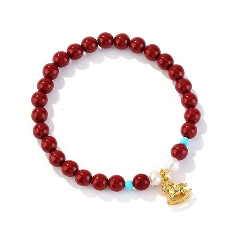 Buddha Stones年 天然辰砂パール良縁祈願ブレスレット - image 8
