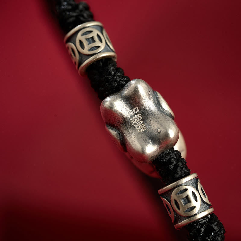 Buddha Stones馬年 999 スターリングシルバー 紐編み守護ブレスレット - image 16