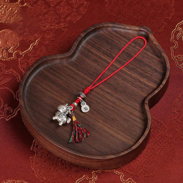 Buddha Stones馬年 999スターリングシルバー 幸運の銅貨 携帯電話用吊り下げ装飾 - image 2