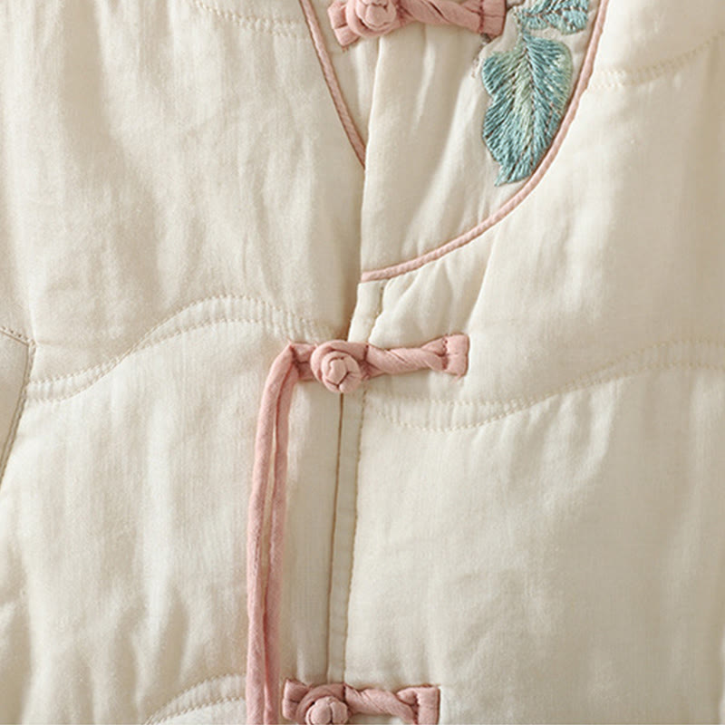 Buddha Stones刺繍入りレディース長袖コットンパッド入りジャケット（ポケット付き） - image 10