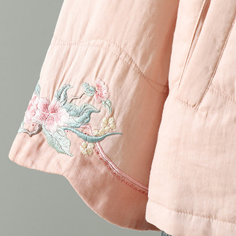 Buddha Stones刺繍入りレディース長袖コットンパッド入りジャケット（ポケット付き） - image 17