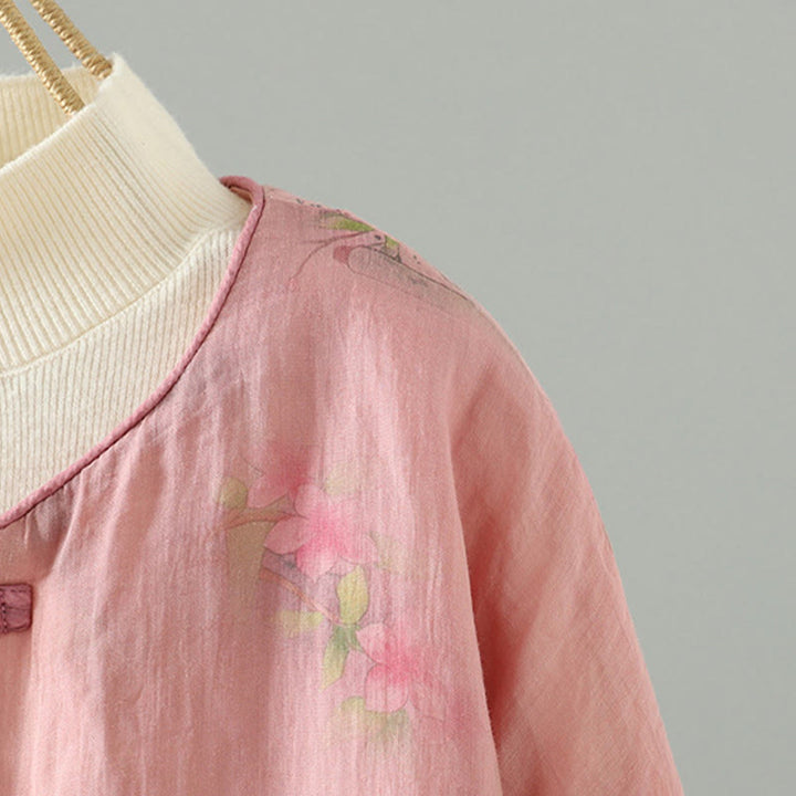 Buddha Stonesプリントレディース長袖コットンパッド入りジャケット（ポケット付き） - image 3