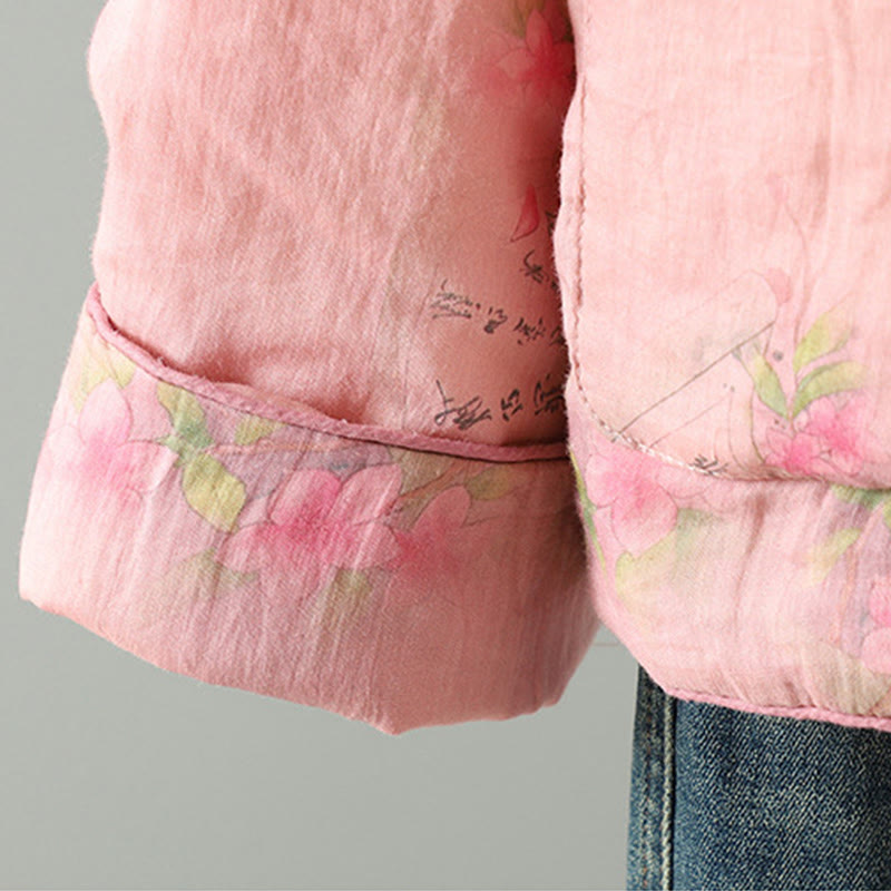 Buddha Stonesプリントレディース長袖コットンパッド入りジャケット（ポケット付き） - image 6