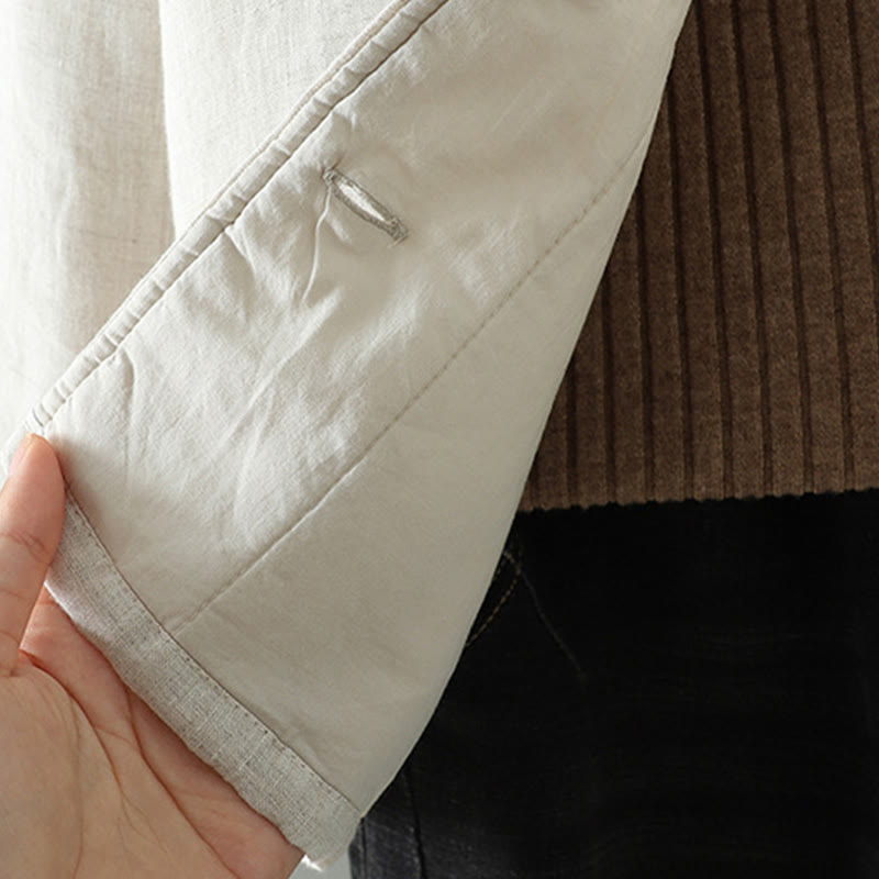 Buddha Stonesカジュアルボタン レディース 長袖 コットンジャケット ポケット付き - image 5