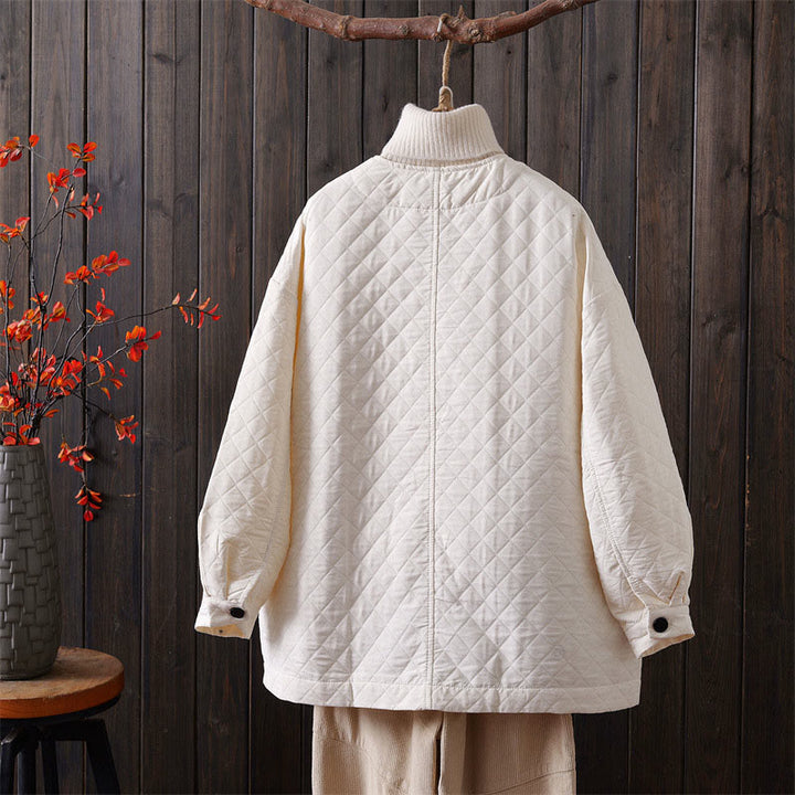 Buddha Stonesカジュアル 無地 レディース 長袖 コットン ジャケット ポケット付き - image 3