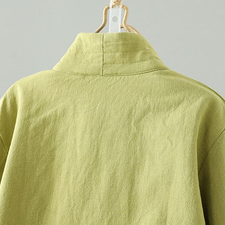 Buddha Stonesドローストリング禅瞑想レディース長袖コットンジャケット - image 3