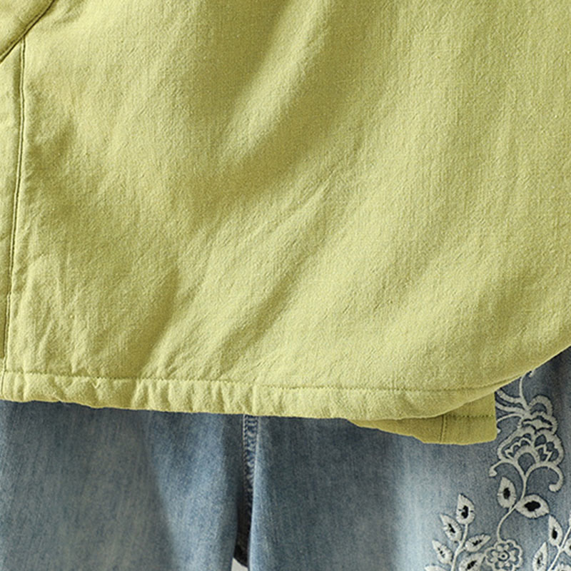 Buddha Stonesドローストリング禅瞑想レディース長袖コットンジャケット - image 7