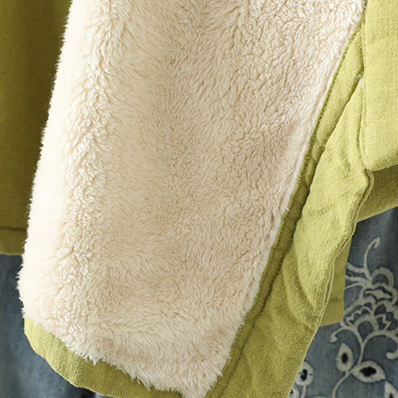 Buddha Stonesドローストリング禅瞑想レディース長袖コットンジャケット - image 5