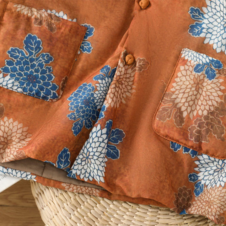 Buddha Stones柄プリント ボタン レディース ノースリーブ コットンベスト ウエストコート ポケット付き - image 8