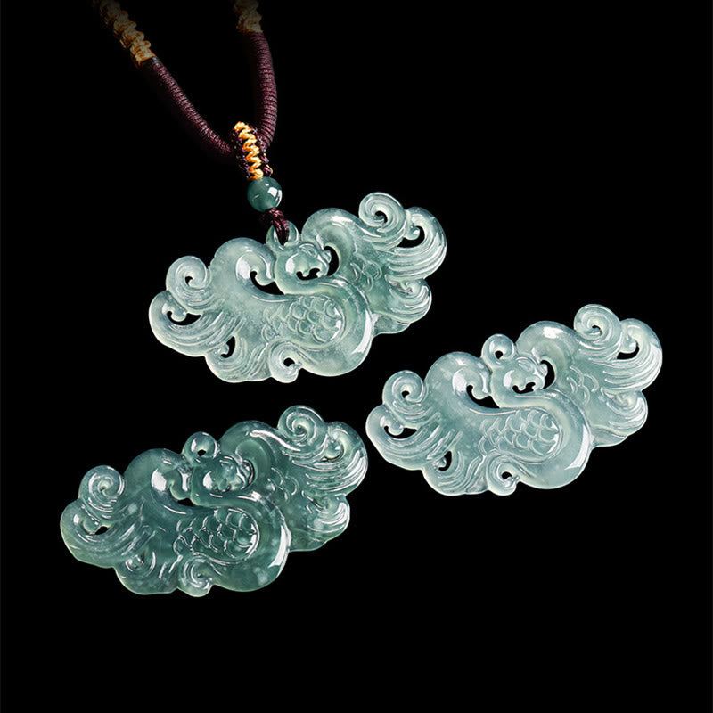 Buddha Stones中国鳳凰翡翠 幸運のネックレス ストリングペンダント - image 3
