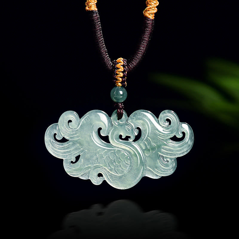 Buddha Stones中国鳳凰翡翠 幸運のネックレス ストリングペンダント - image 7