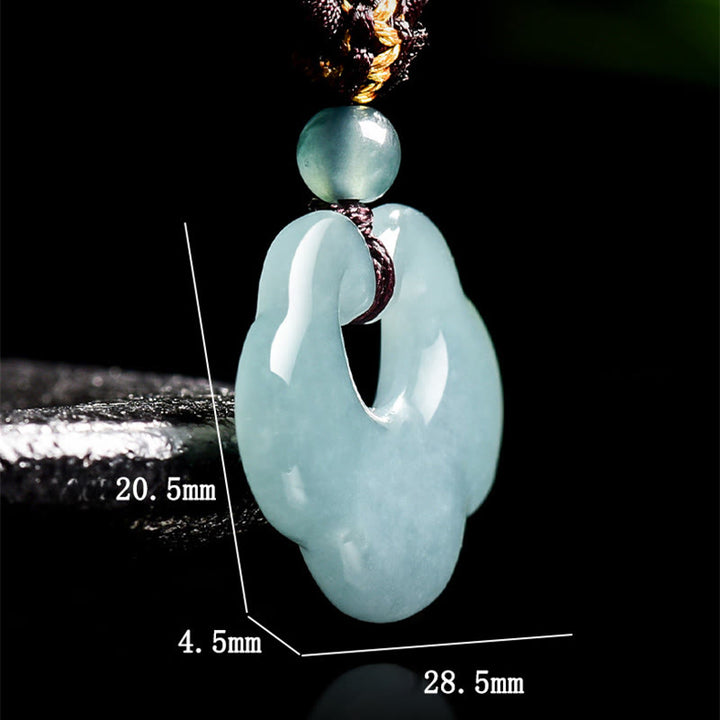 Buddha Stones縁起の良い如意翡翠 幸運ネックレス ストリングペンダント - image 6
