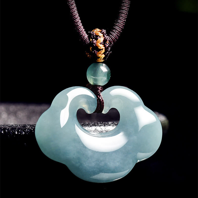 Buddha Stones縁起の良い如意翡翠 幸運ネックレス ストリングペンダント - image 1