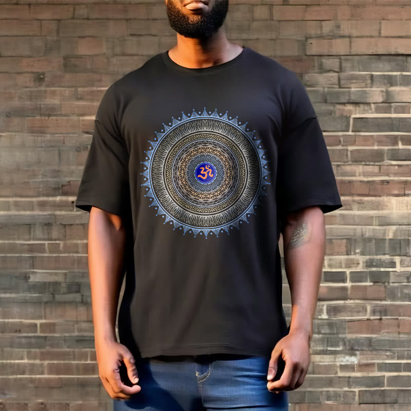 Buddha Stones曼荼羅花OM柄Tシャツ - image 2