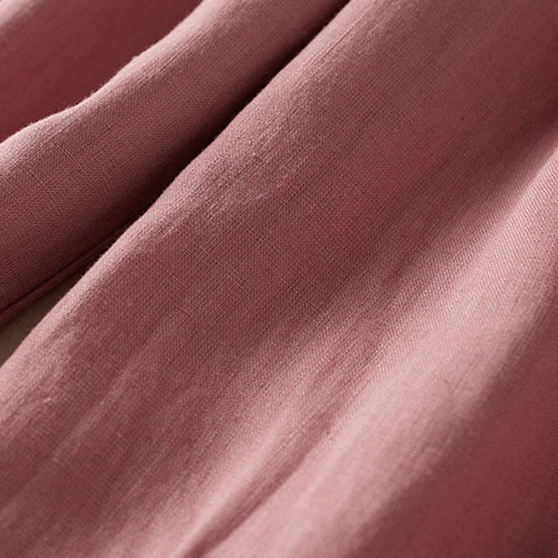 レディース ハーレムパンツ スモールフラワー刺繍 コットンリネン ポケット付き 夏用 Buddha Stones - image 16