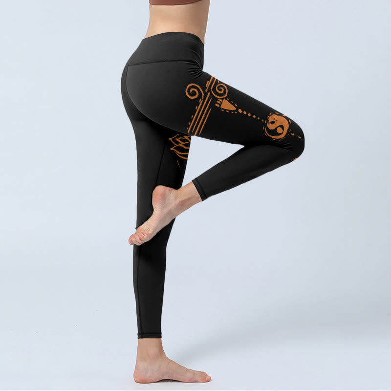 Buddha Stonesロータス スパイラルシェイプ ジムレギンス レディース ヨガパンツ - image 4