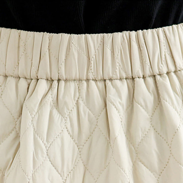 Buddha Stones無地 伸縮性ウエスト コットン レディース ストレートスカート ポケット付き - image 12