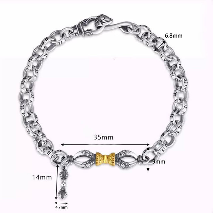 Buddha Stonesレトロオーム・マニ・パドメ・フムバジュラ 銅カーム ブレスレット - image 6