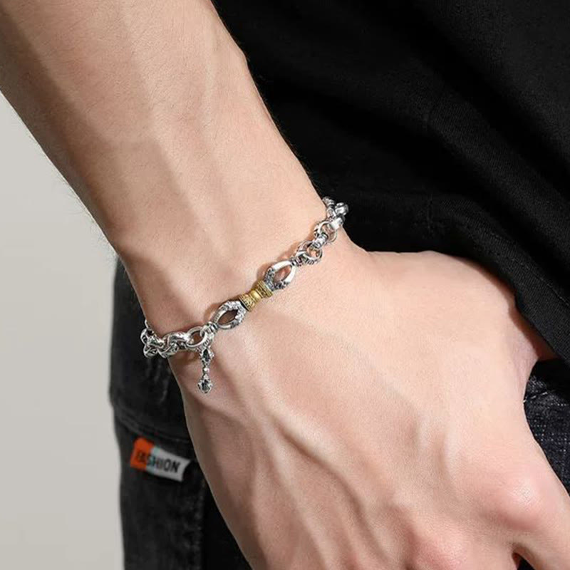 Buddha Stonesレトロオーム・マニ・パドメ・フムバジュラ 銅カーム ブレスレット - image 5