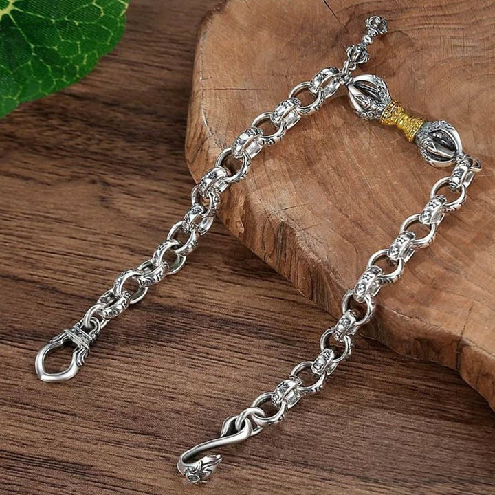 Buddha Stonesレトロオーム・マニ・パドメ・フムバジュラ 銅カーム ブレスレット - image 3