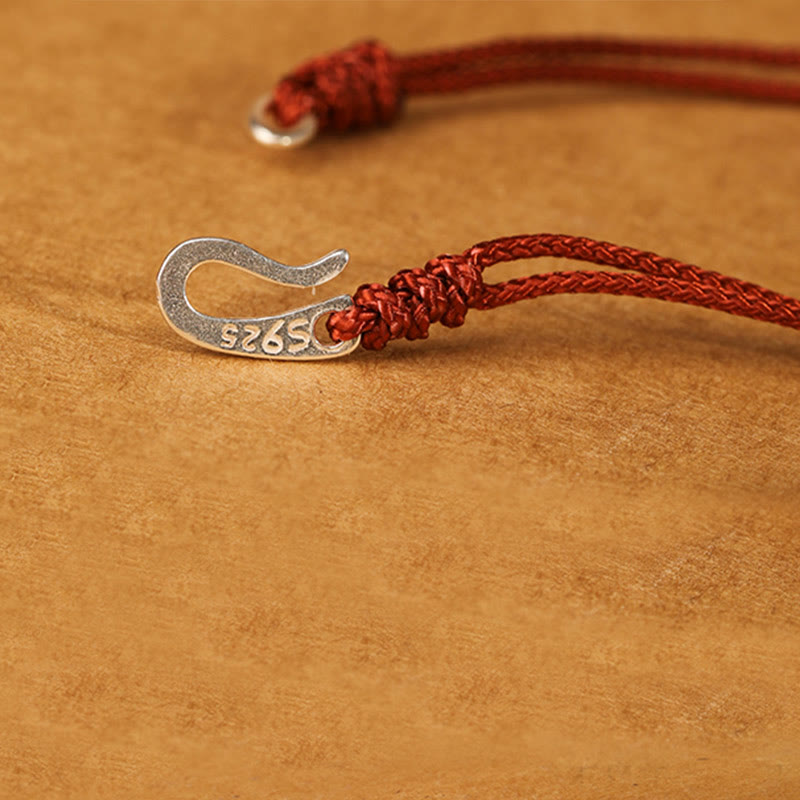 Buddha Stones925 スターリングシルバー フックデザイン赤紐強さ カラフルブレスレット - image 14