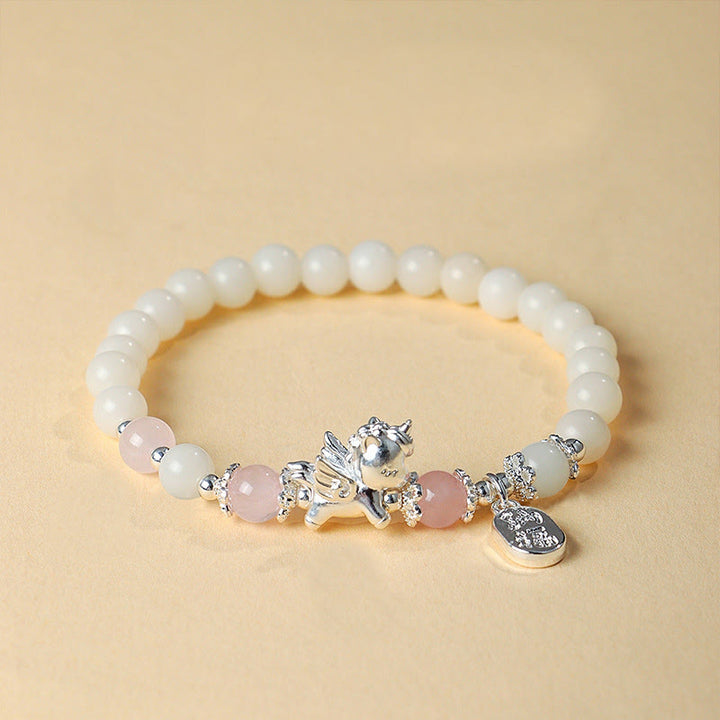 Buddha Stones999スターリングシルバー 馬年 天然黒曜石 菩提樹の強さブレスレット - 菩提樹（手首周り：13～15cm） - image 7